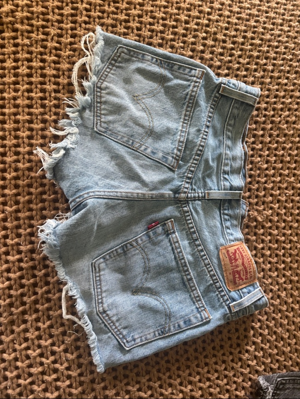 Levi's Light Blue Denim Button-Fly Shorts